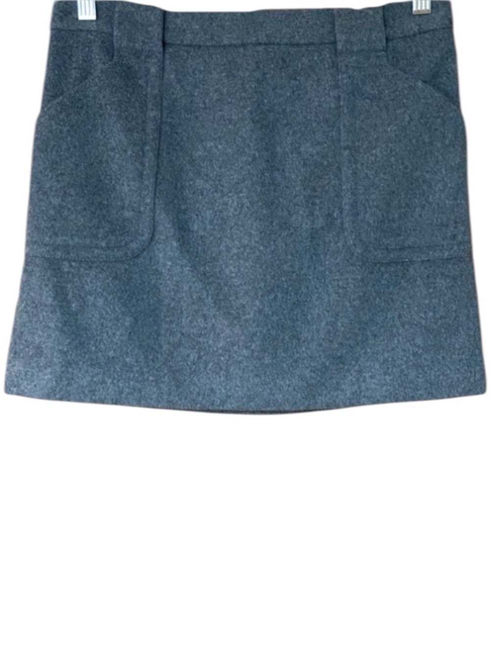 J. Crew felted wool gray mini skirt 2